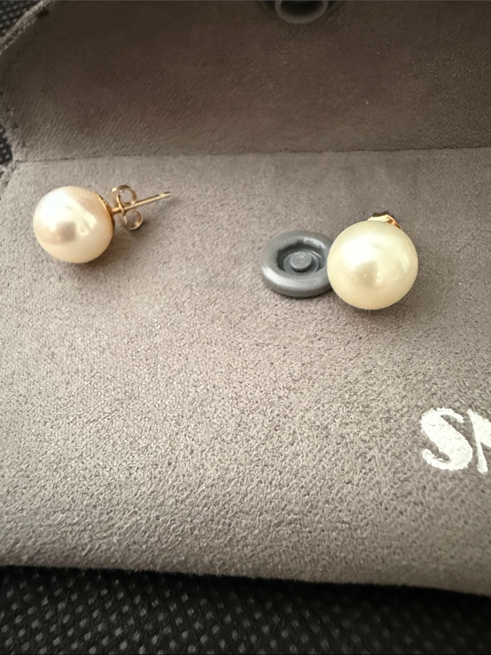 Classic White Pearl Stud Earrings - Elegant Women’s Jewelry 14kt yellow gold